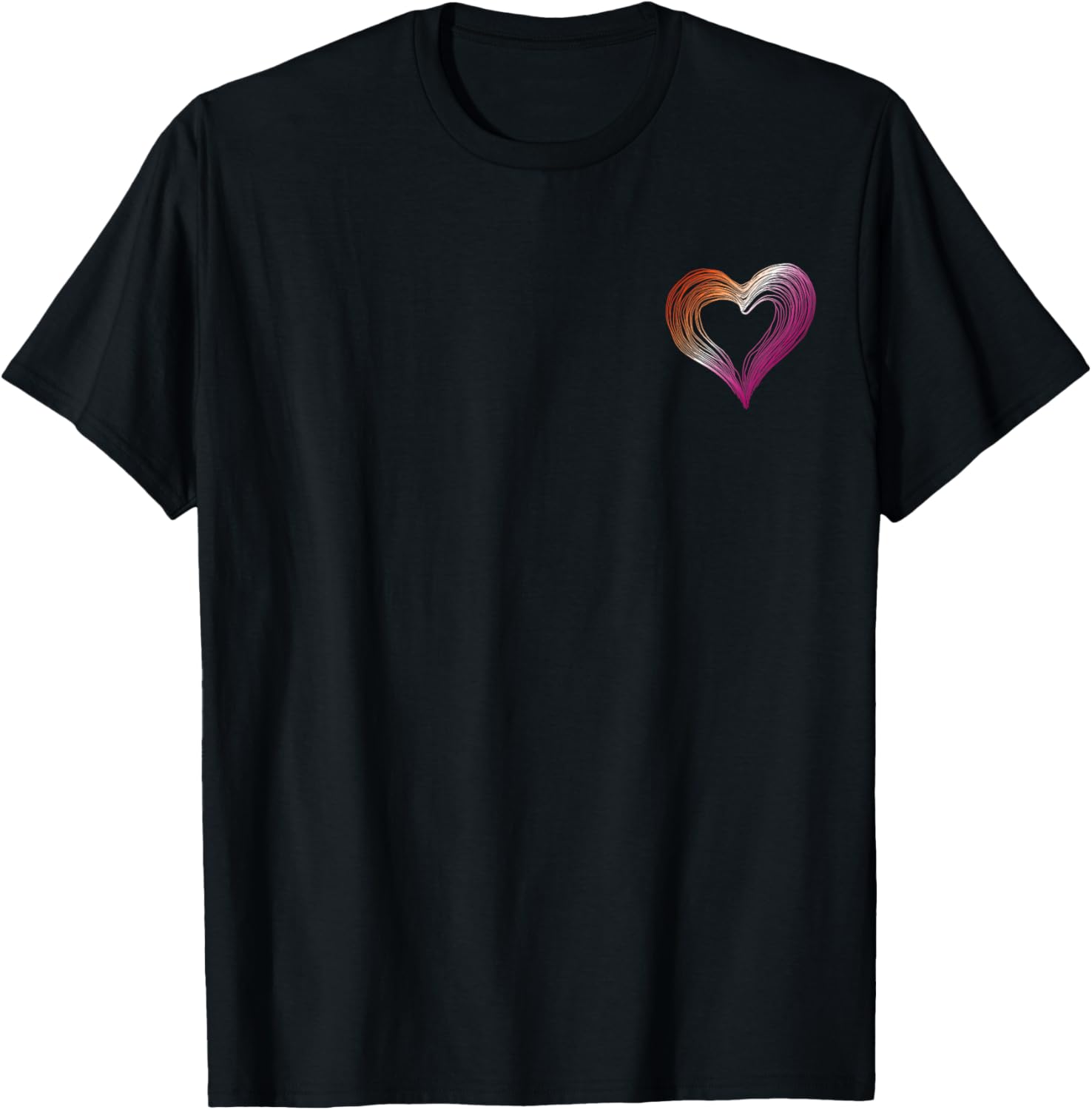 Abstract Lesbian Heart Doodle Human Rights Pride Ally Pocket