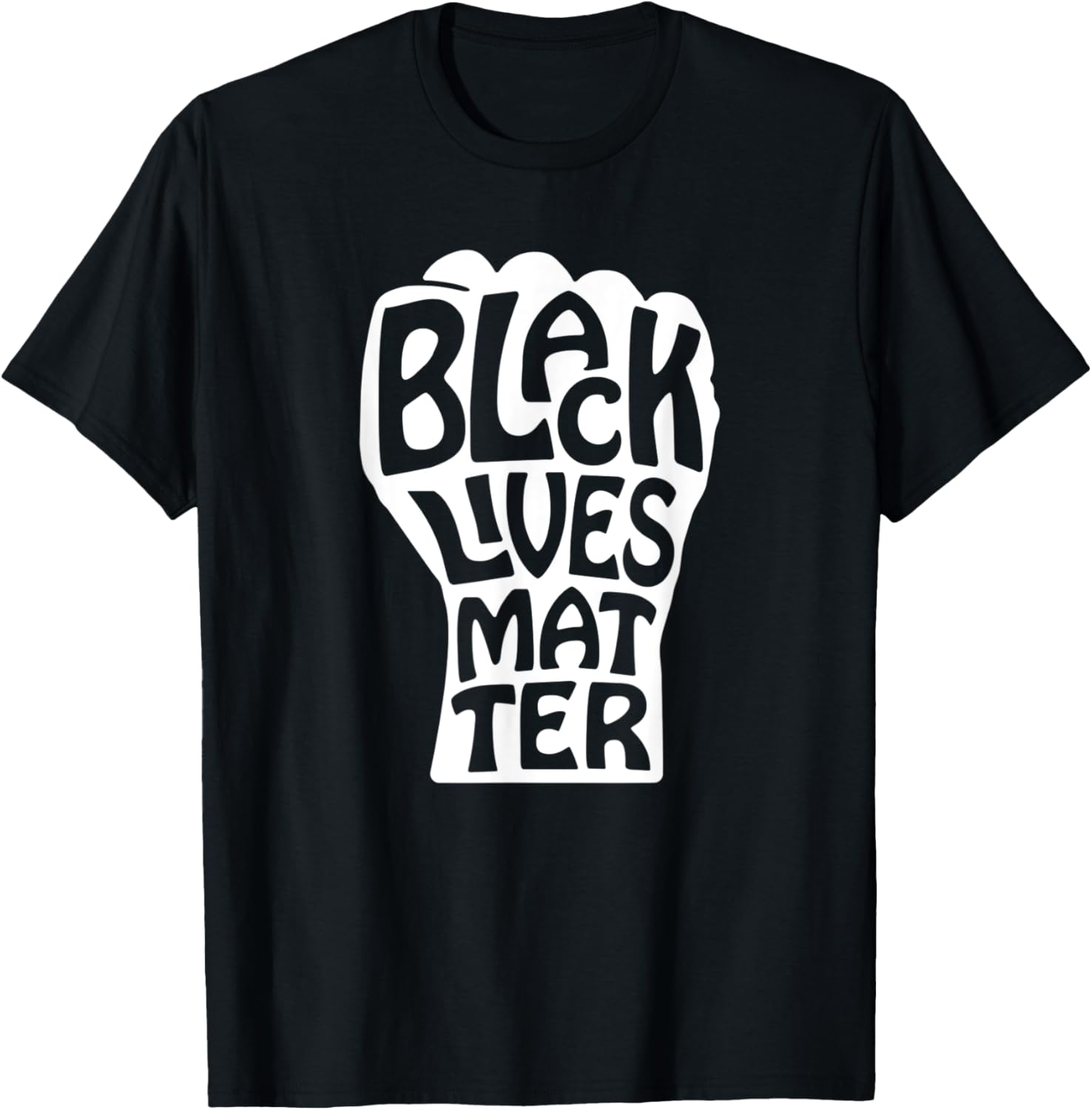 Black lives matter fist social justice protest