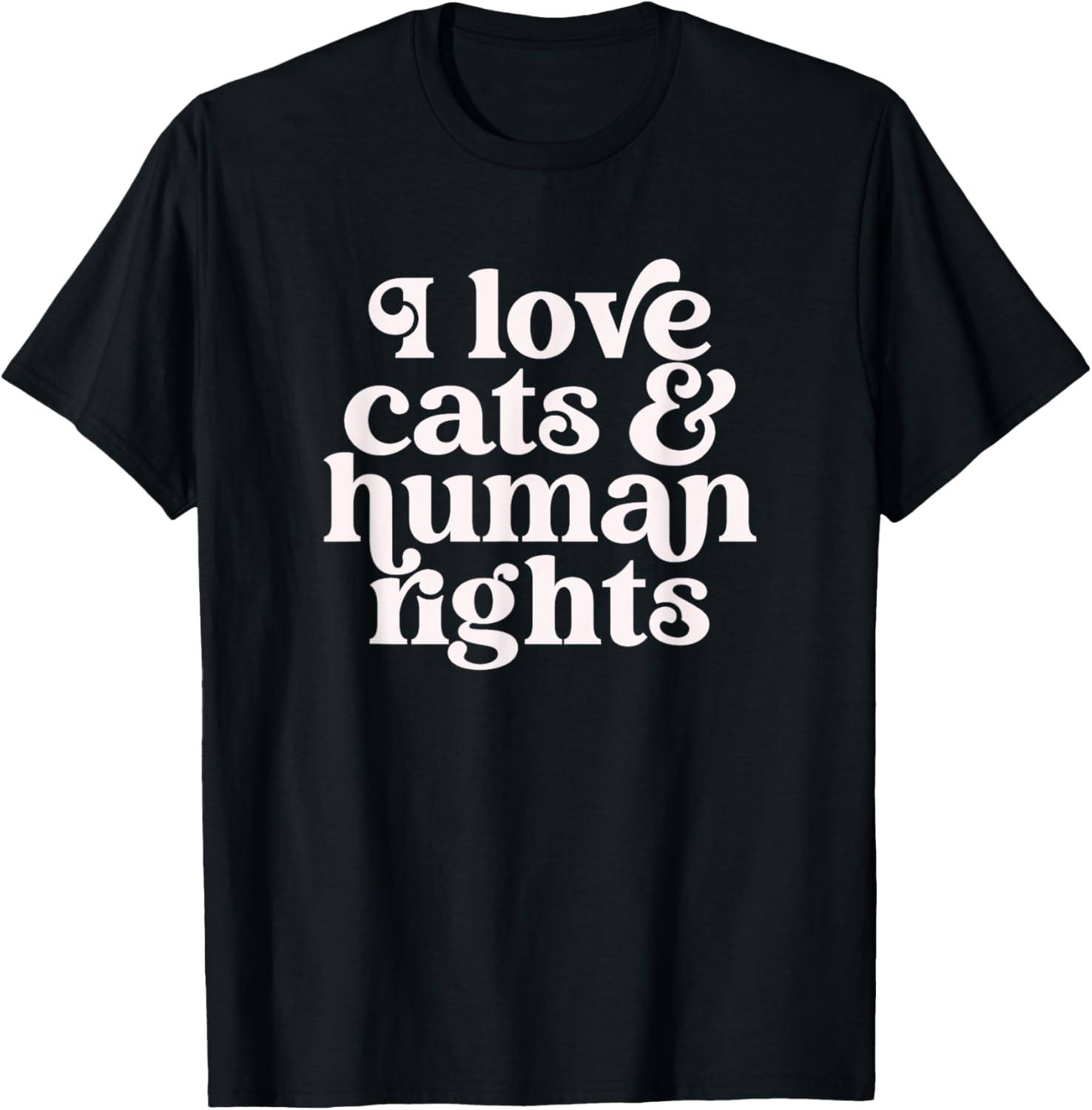 Auggie Lamb Unisex Adult I Love Cats & Human Rights