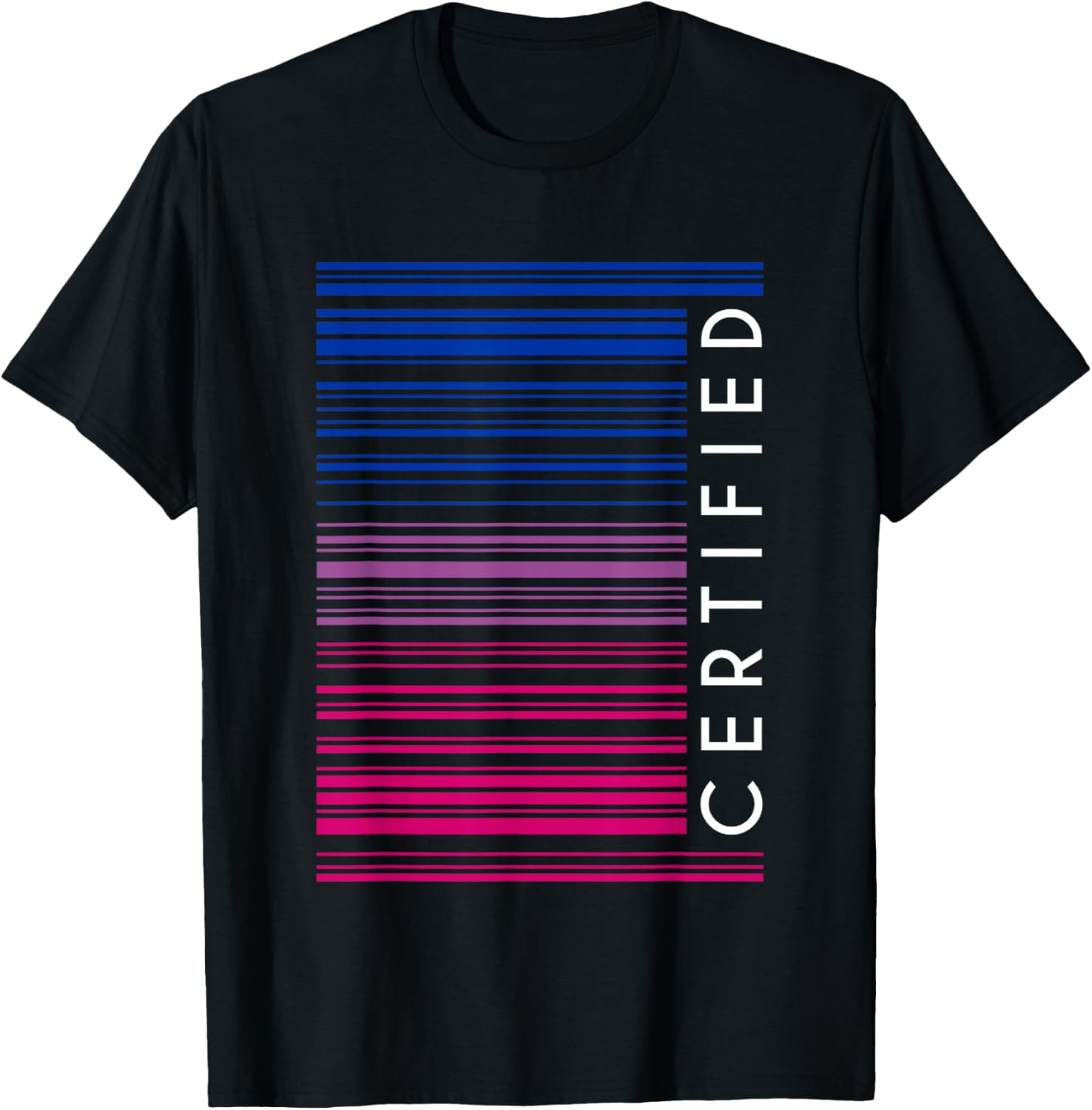 Certified Bisexual Flag Barcode LGBT Social Justice Pride