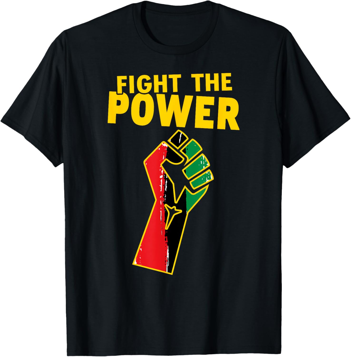 BLM Fight Power Fist Racial Social Justice Pan African Flag