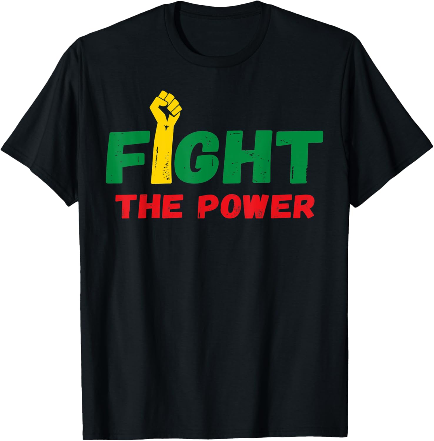 BLM Fight The Power Racial Social Justice Pan African Flag