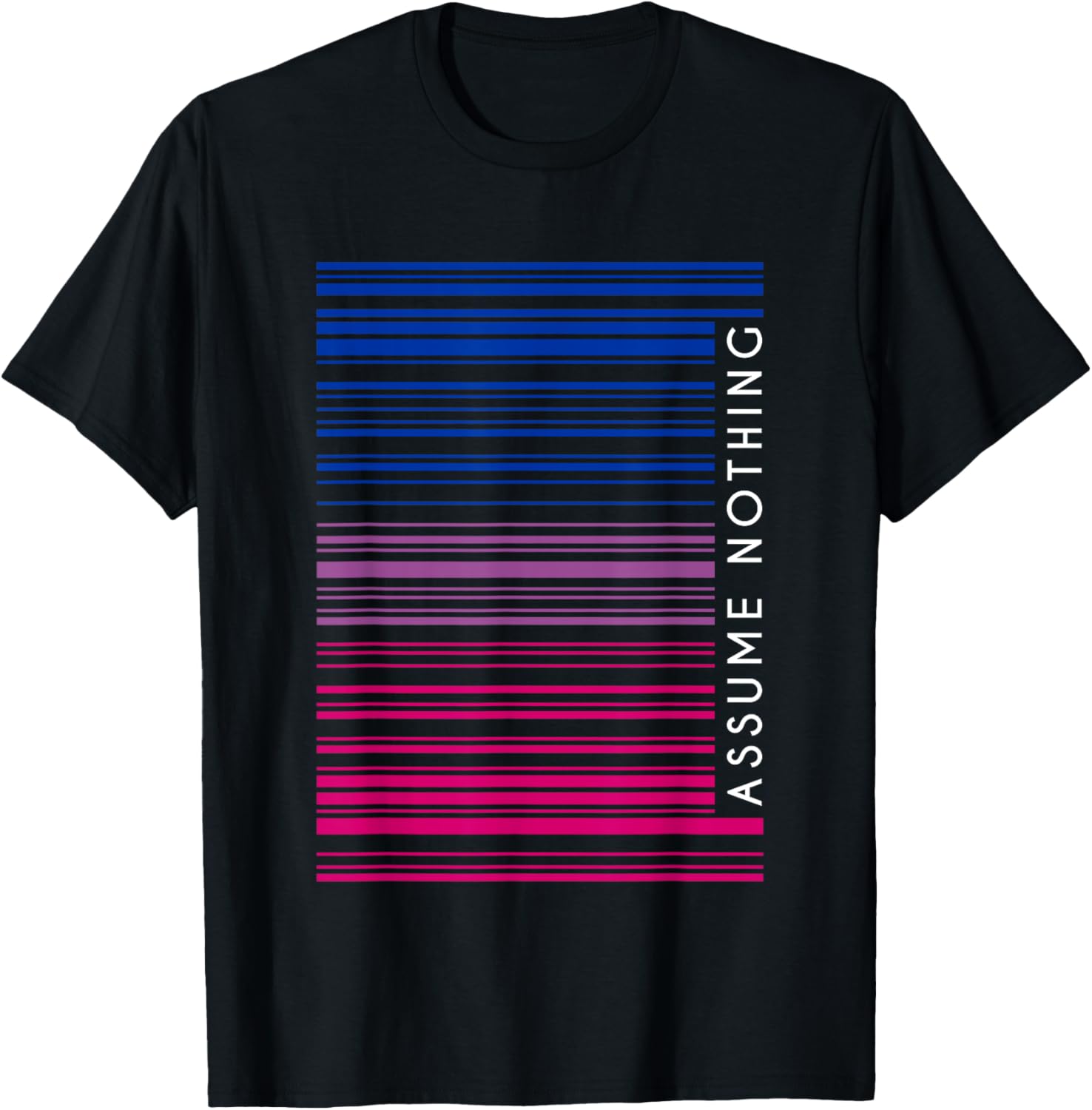 Assume Nothing Bi Flag Bisexual Barcode LGBT Social Justice