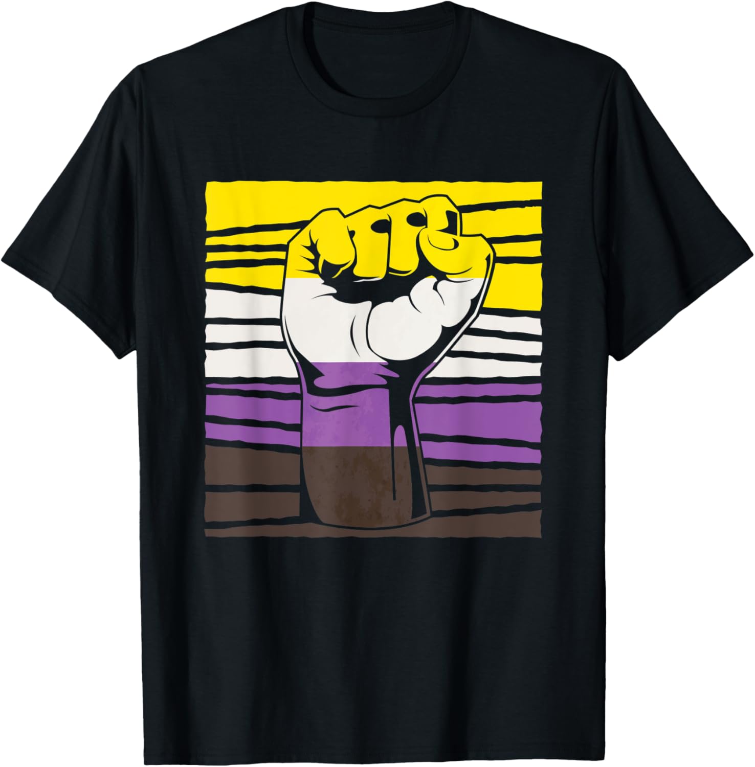 LGBTQ Pride Month Non Binary Pride Fist Human Rights LGBT
