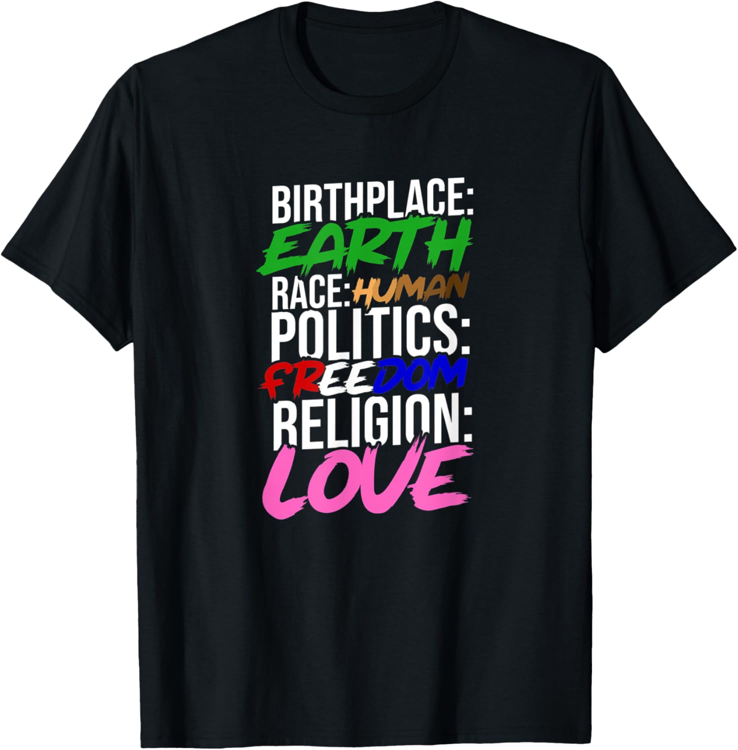 Birthplace: Earth Race: Human Politics: Freedom   Rights
