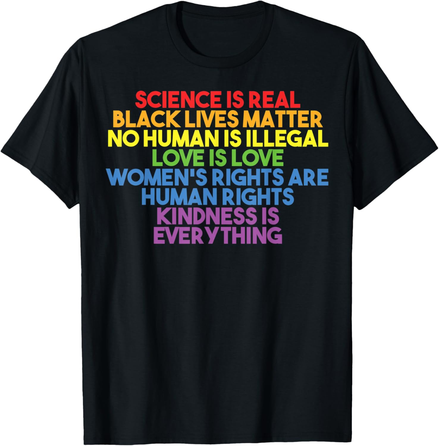 BLM LGBTQ Womens Rights Science is Real No Illegal Human