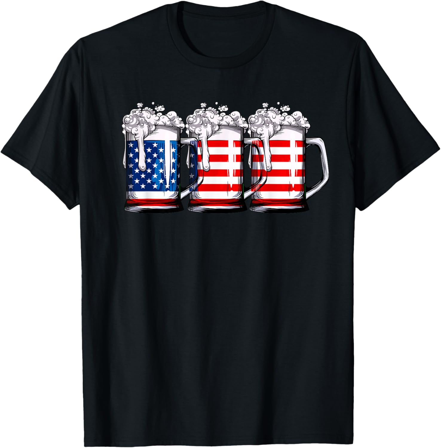 Beer American Flag 4th of July Men Women Merica Drinking USA
