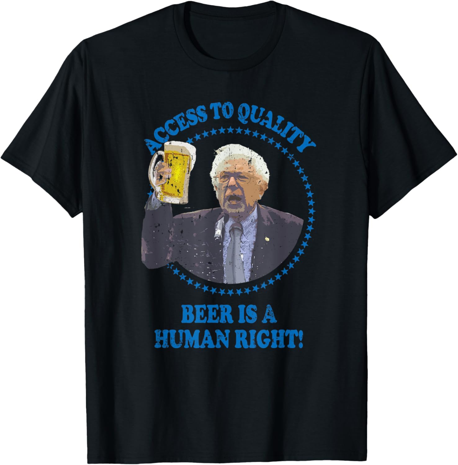 Access to Quality Beer Is A Human Right Bernie Drinking