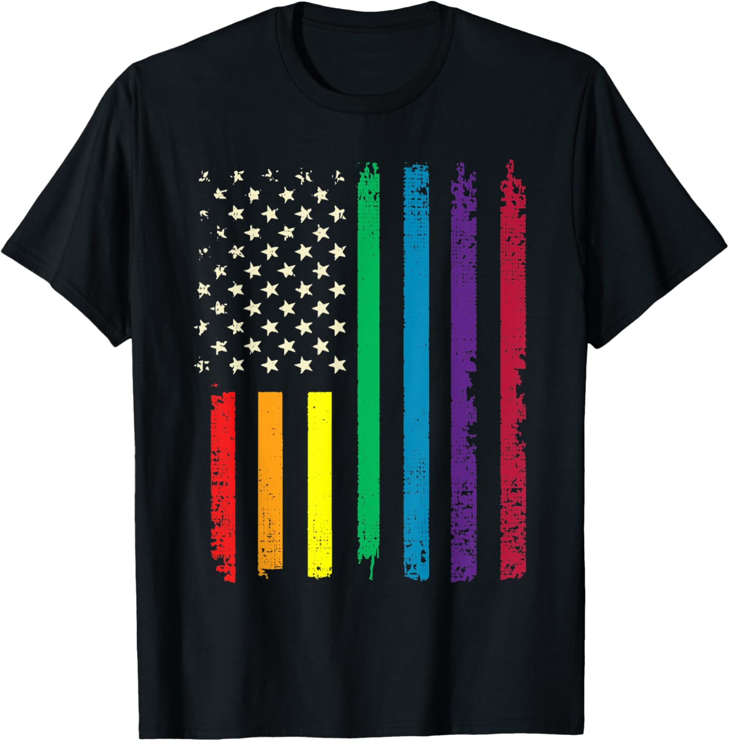 American USA Rainbow LGBT Flag Gay Pride Month Human Rights
