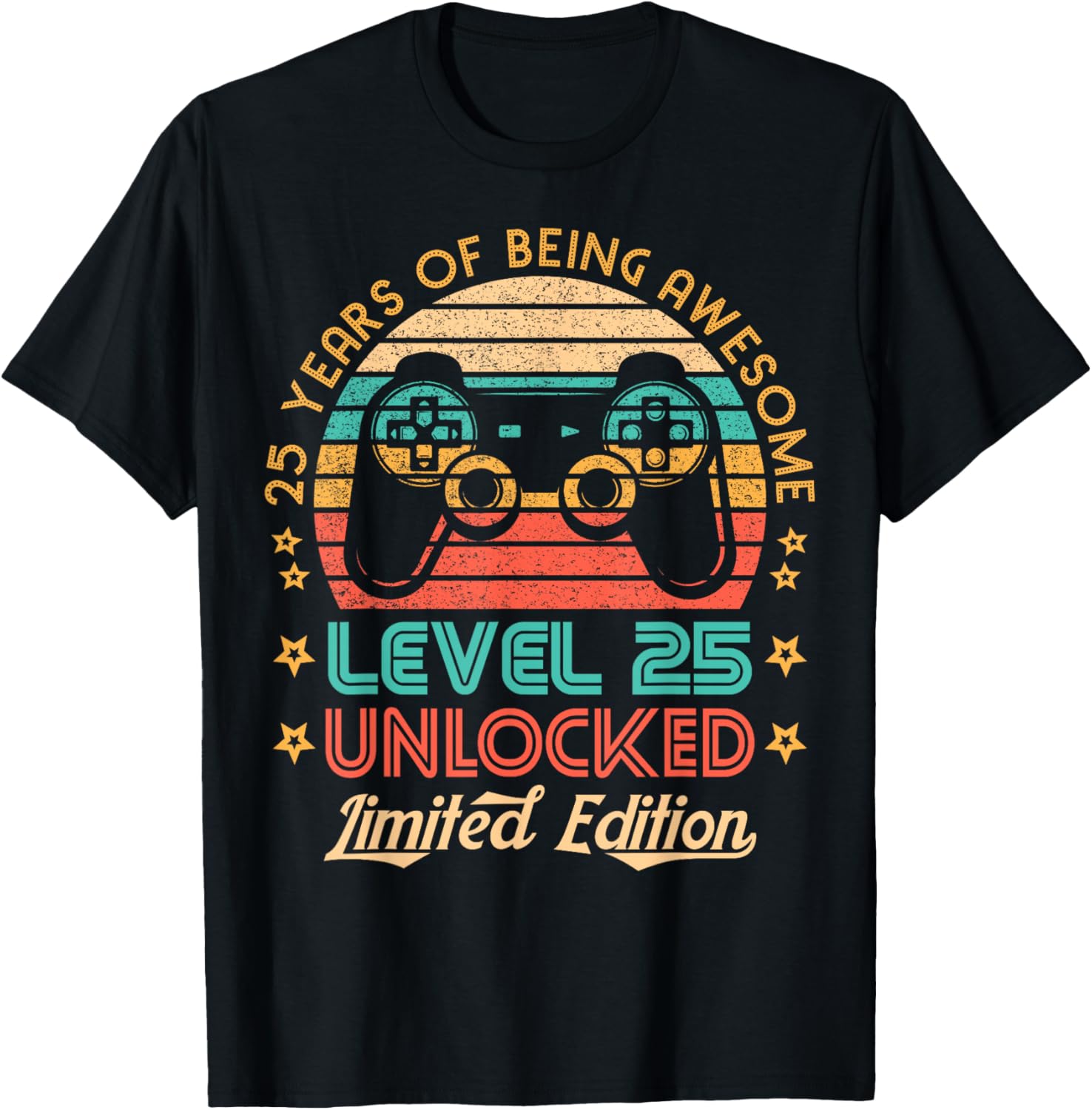 25th Birthday Level 25 Unlocked Limited Edition Gamer Gift