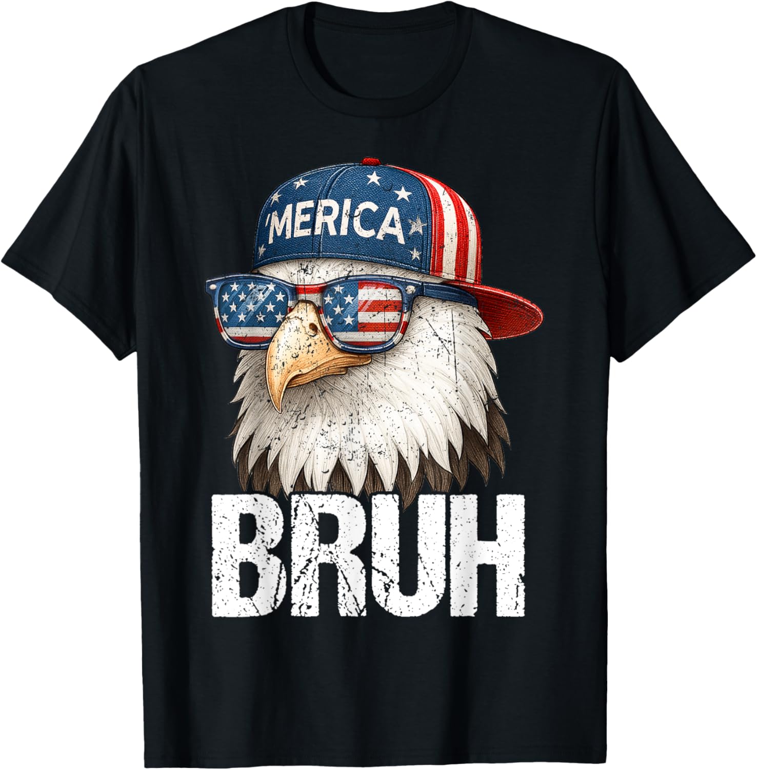 Bruh Fourth 4th Of July Eagle American Patriotic Mens Boys