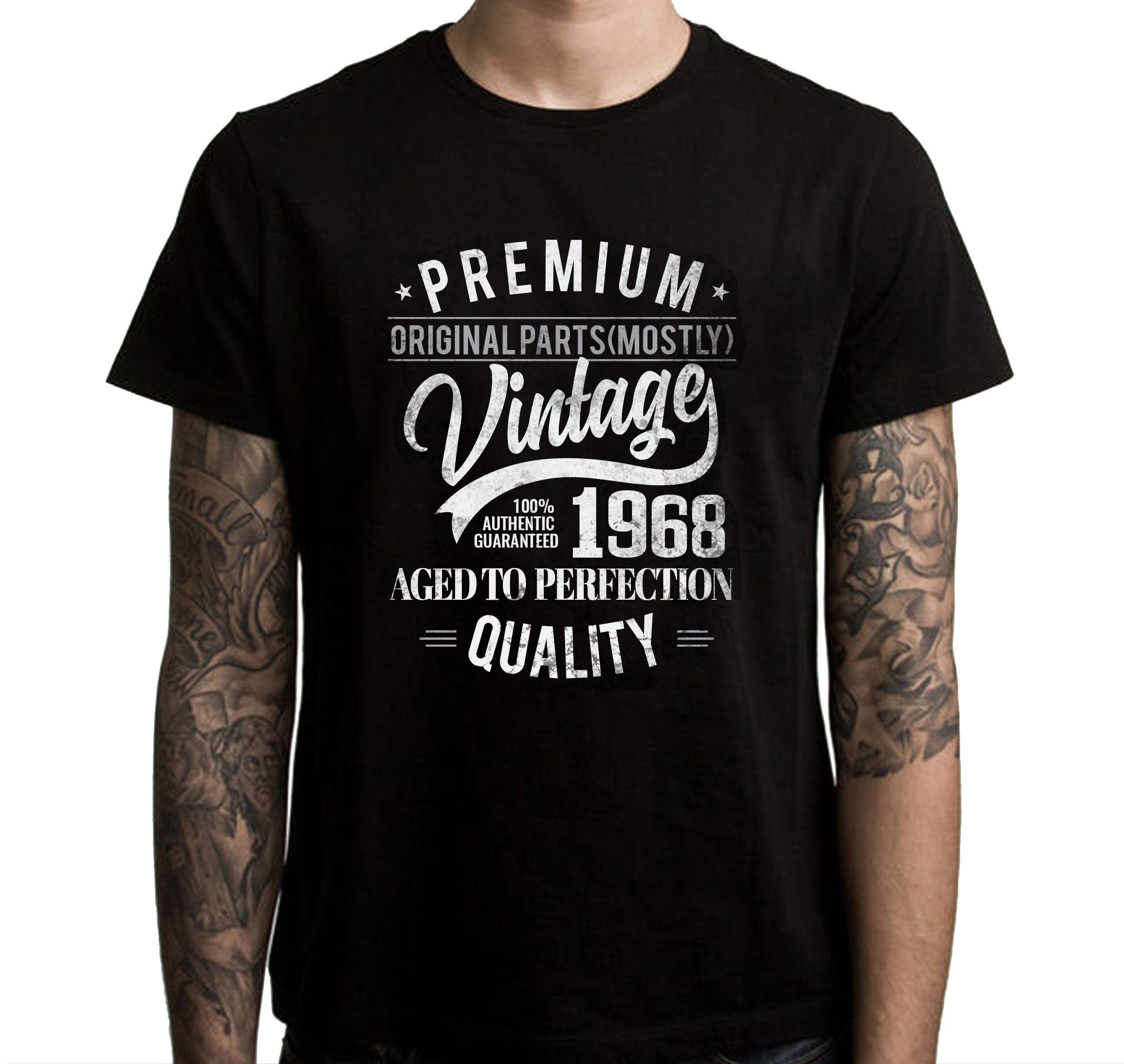 1968 55th Birthday T shirt   Funny Vintage Parts | Gift Present For Him Her Idea