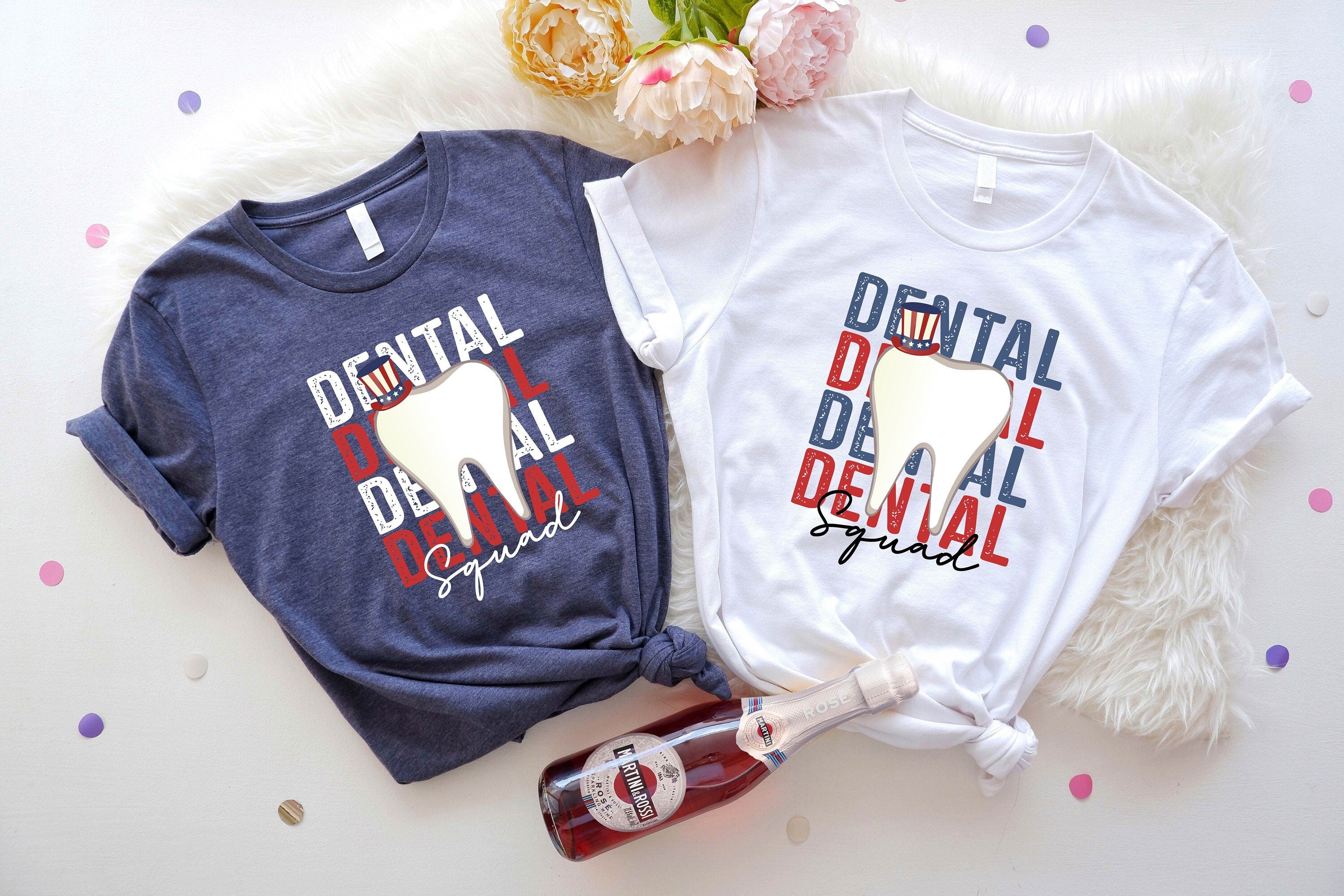 4th of July Dental Squad Shirt, American Dentist Tee, Dentist T Shirt, Dental Student Gifts, Funny Tooth Clothing, Dental Squad Shirts