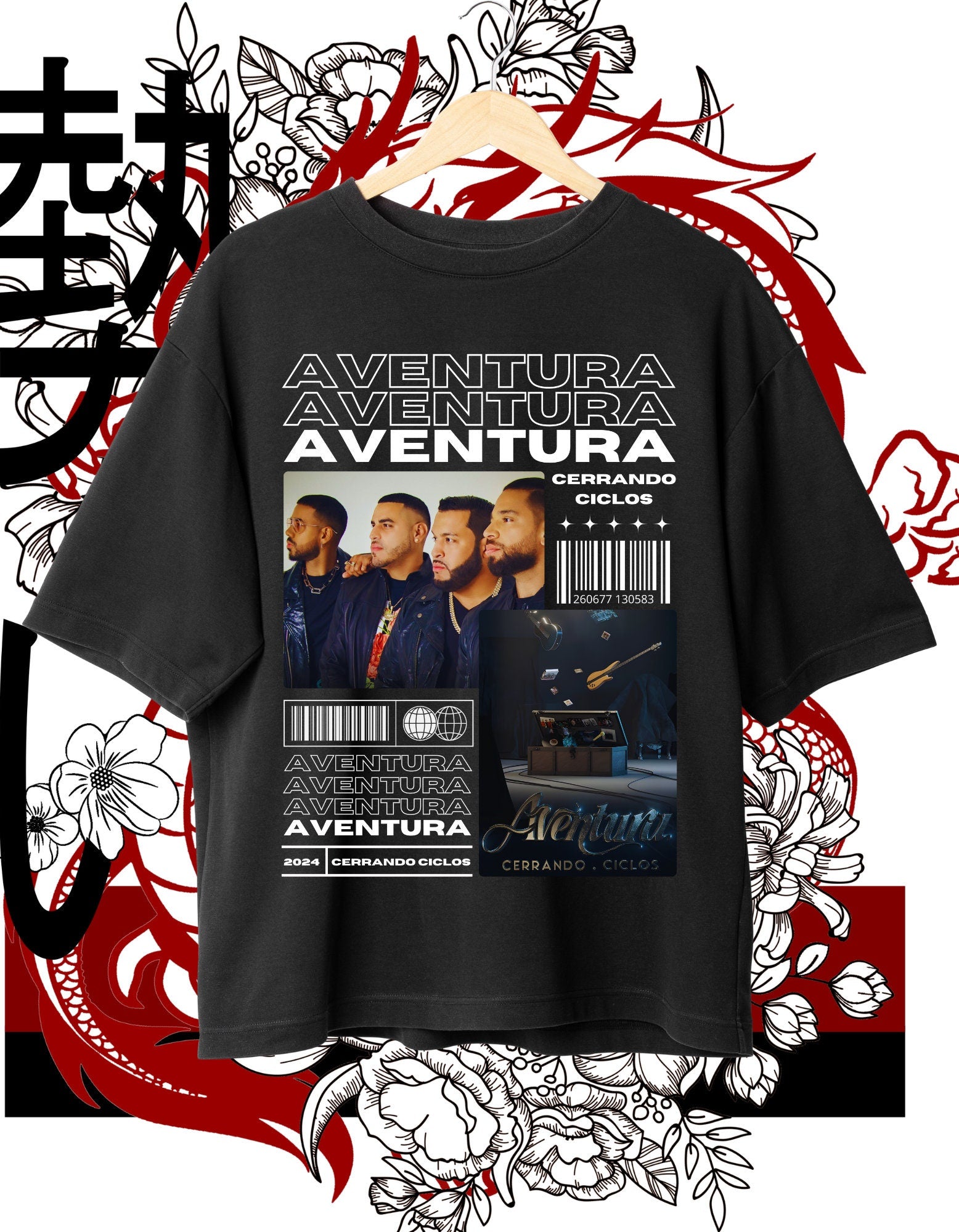 2024 Aventura Tour Cerrando Ciclos Concierto Png, Aventura Png, Cerrando Ciclos Tour Png, Diseño para camisa de Concierto Clásico de los 90.