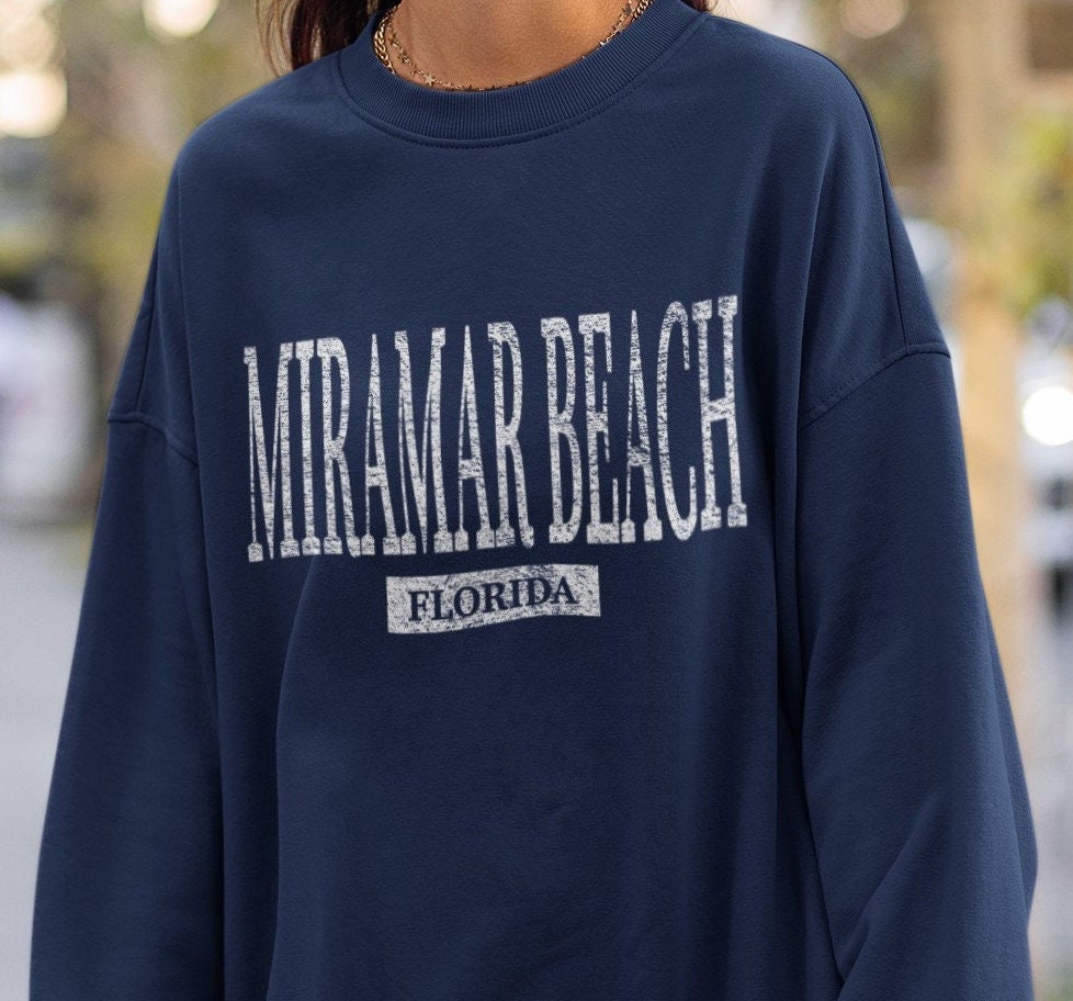 30A Beach Pullover Sweatshirt, Womens Florida Beach Crewneck, Unisex Florida Shirt, Miramar Beach Florida Pullover, Florida Gifts