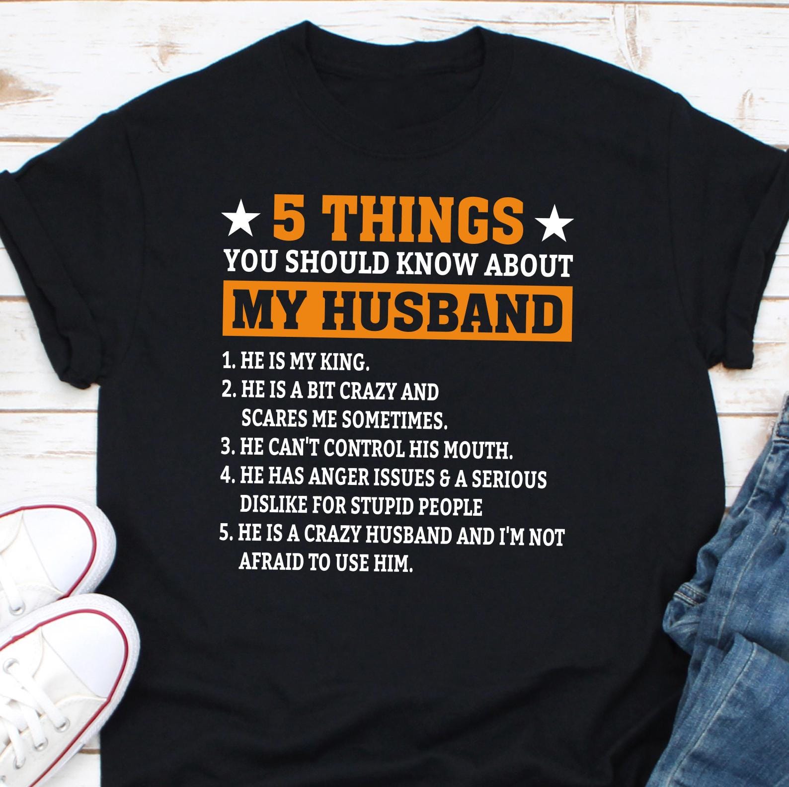 5 Things You Should Know About My Husband Shirt, Funny Wife Shirt, Husband Tee, Funny Gift For Wife, Wife Shirt, Best Wife Shirt, Wife Gift