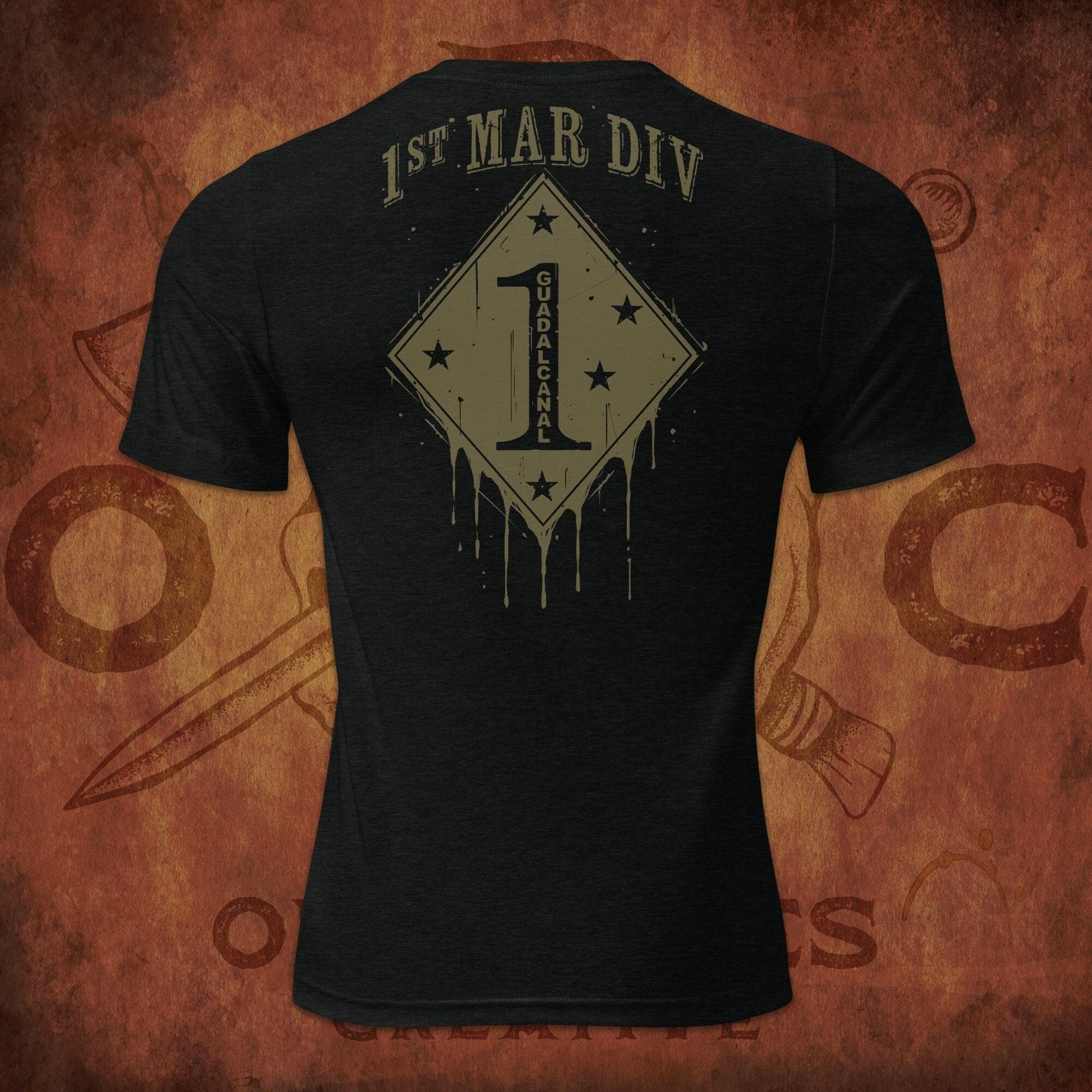 1st Marine Division Military Black T Shirt, Veteran Shirt, Marines Gift, Marines Shirts, USMC Tee, US Marines Tshirt, Veteran&#39;s Day Tee