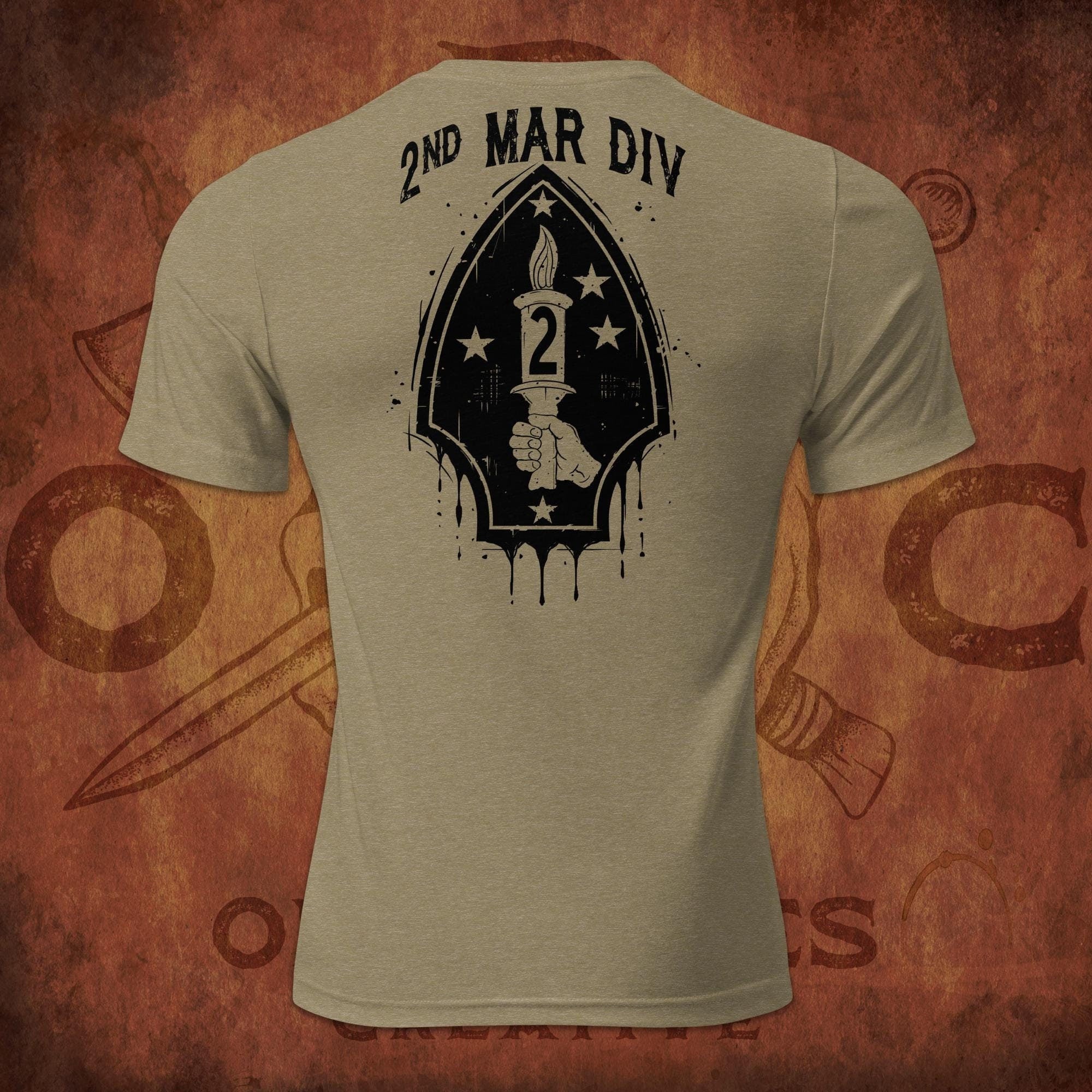 2nd Marine Division Military T Shirt, Veteran Shirt, Marine Gift, Marine Shirts, USMC Tee, Military Style Tee Shirt, USMC Gifts