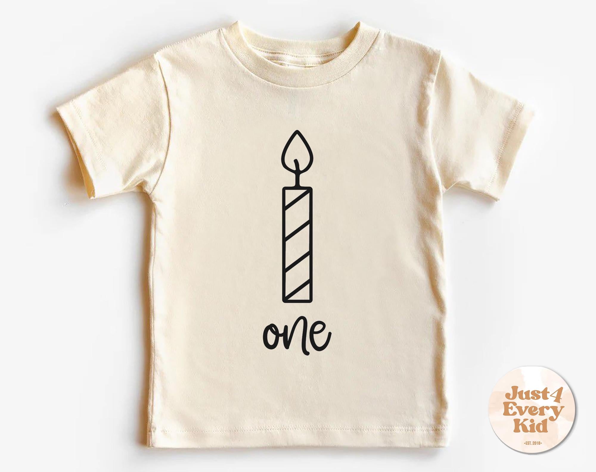 1st Birthday Shirt, First Birthday Shirt, 1st Birthday Kid&#39;s Tee, Birthday Cake Shirt, One Candle T shirt, 1st Baby Birthday Bodysuit