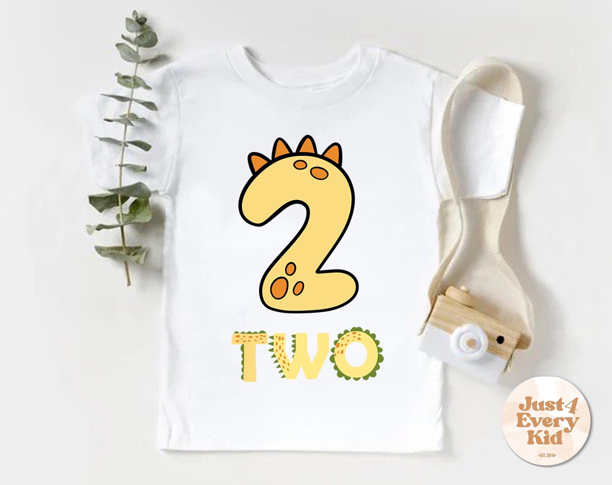 2nd Dinosaur Birthday Tee, Dino Birthday Boy Outfit, Two Dinosaur Birthday Shirt, Two Dino Shirt, Second Birthday Party, Two Dinosaurs Theme