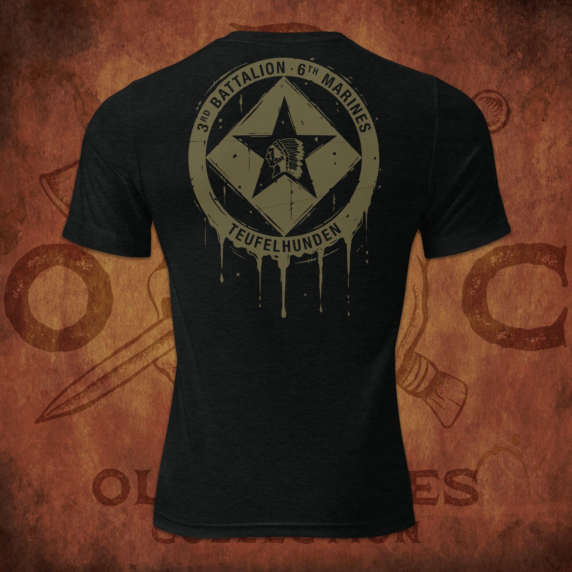 3rd Battalion 6th Marines Black Military T Shirt, Veteran Shirt, Marine TShirts, USMC Tee, Marine Corps T Shirts, Marine Corps Apparel