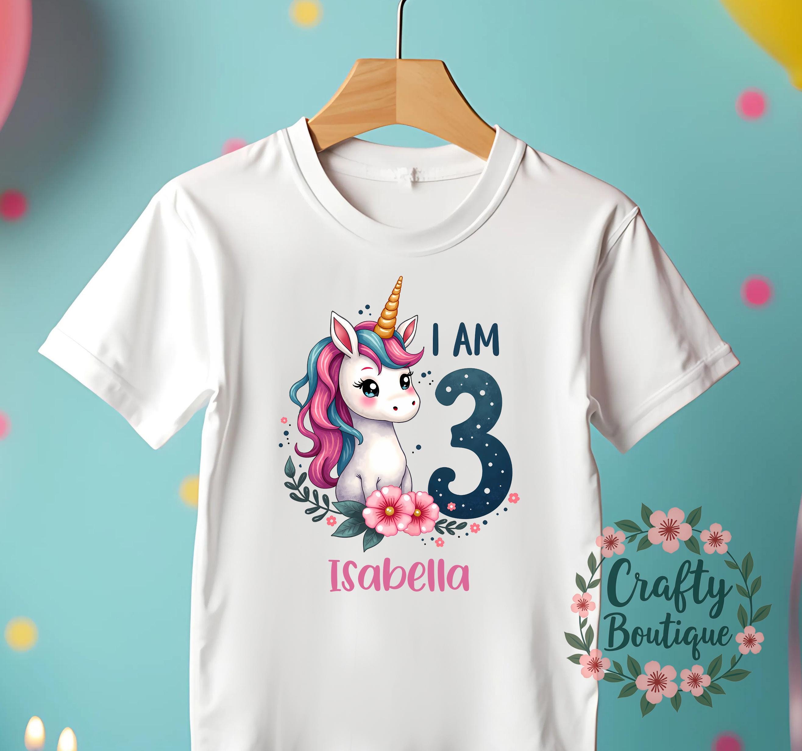 3rd Birthday Tshirt, Girls Birthday Outfit, Third Birthday Shirt, Kids Birthday Shirt, I am Three Tee, Personalized Girl Birthday Tee   1388