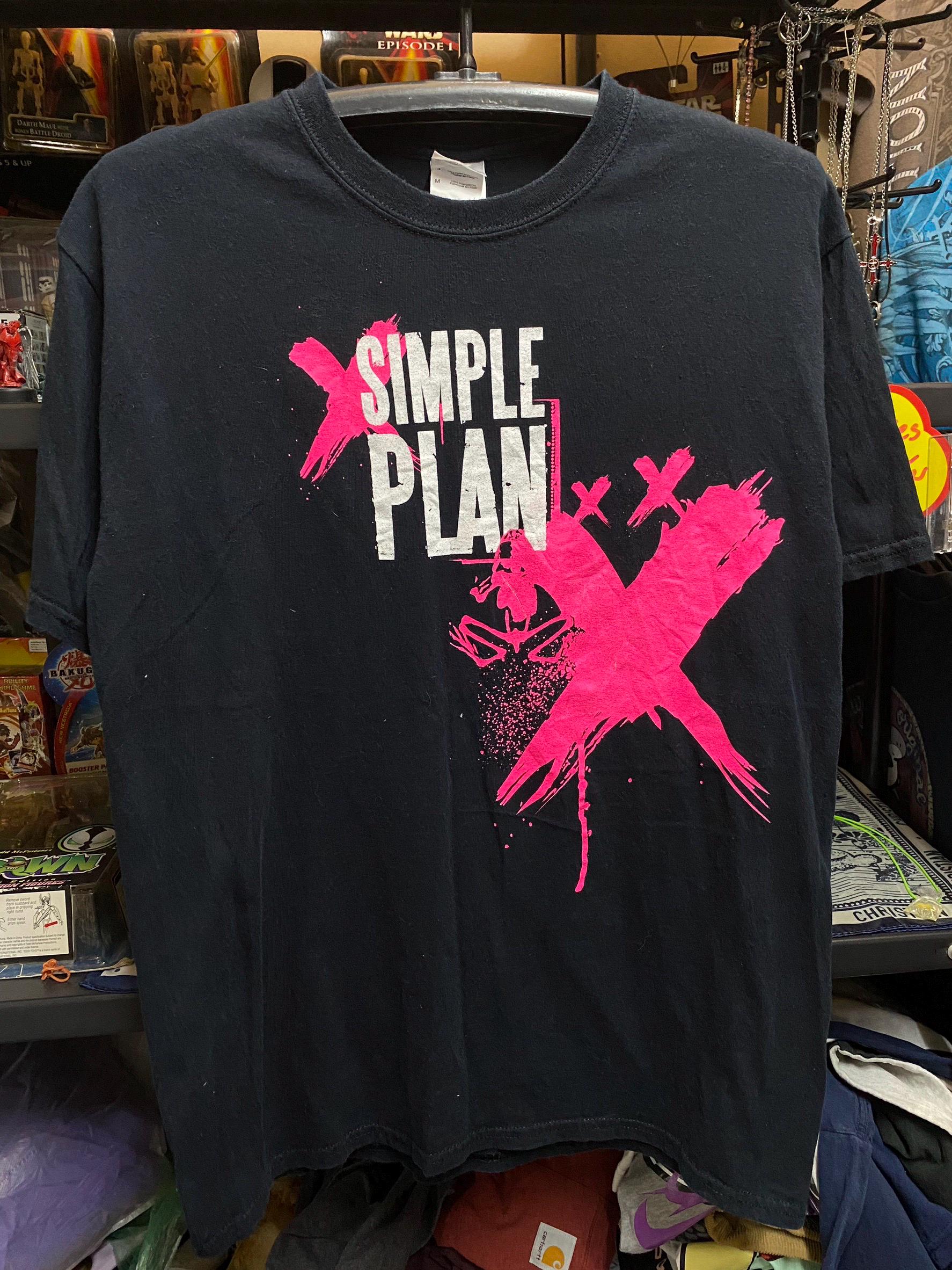 00s Simple Plan T Shirt Mens Medium , Y2K Emo Punk Band , Band T shirt , Pop punk , alternative , rock pop , rock power , pop emo