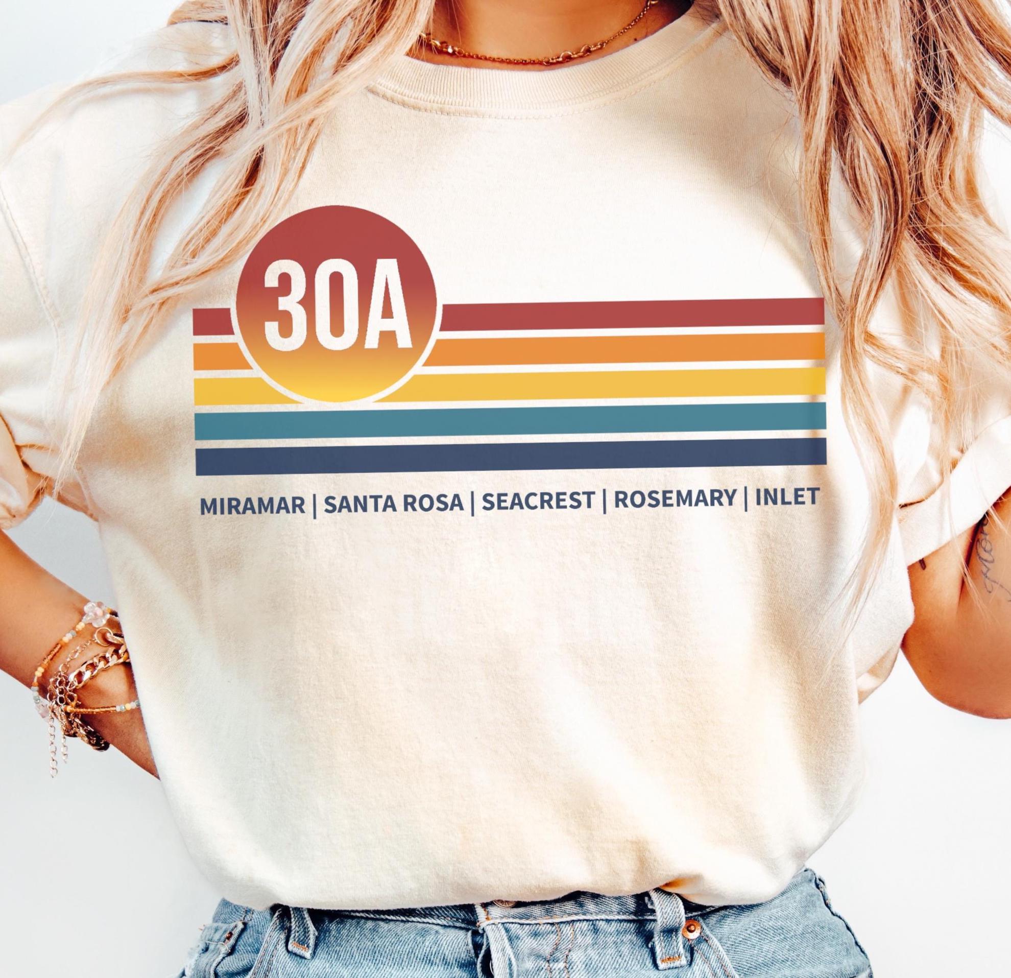 30A Beaches  Tshirt Gift Tee, Family Vacation Shirt