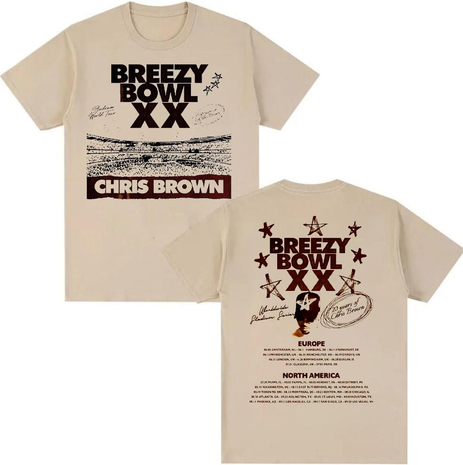 20 Years Of Chris Brown Vintage  Shirt, Breezy Bowl XX Concert Retro 2025 Shirt, Chris Brown Tee, Music Tour Y2k T Shirt