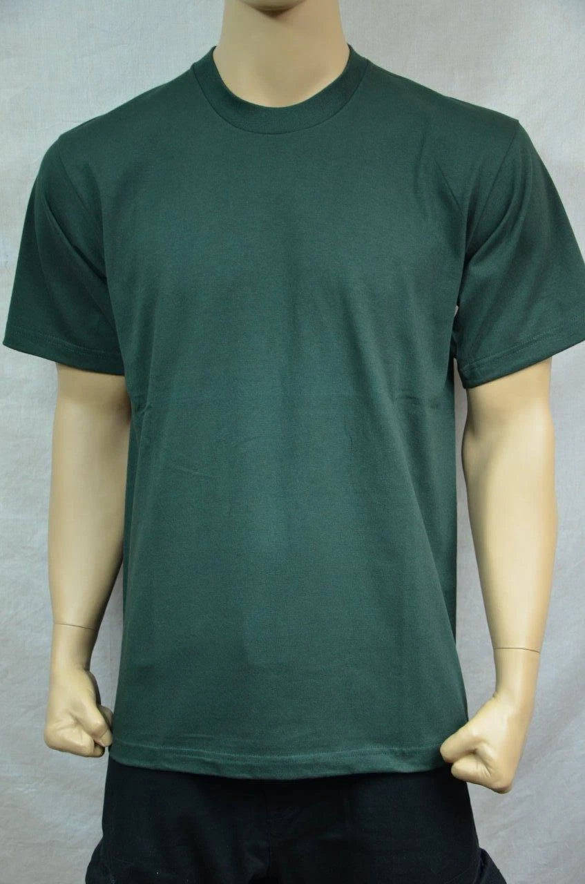 1 New Pro5 Super Heavy Weight T-shirt Forest Green Tee Plain Blank Cotton S-7xl
