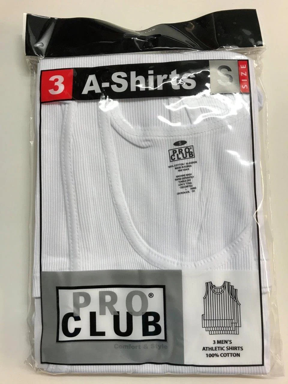 3 New Proclub Men's A-shirts White Tank Top Undershirts Pro Club Small-7xl 3pc
